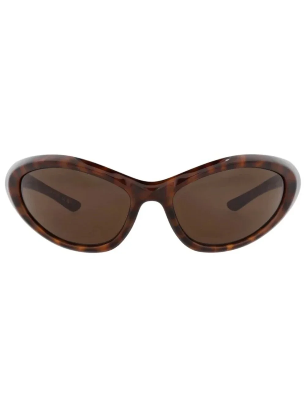 New Balenciaga Women's Sunglasses Shield Wrap Bio Injection Frame Unisex Havana